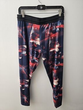 adidas Navy and Red Floral Leggings